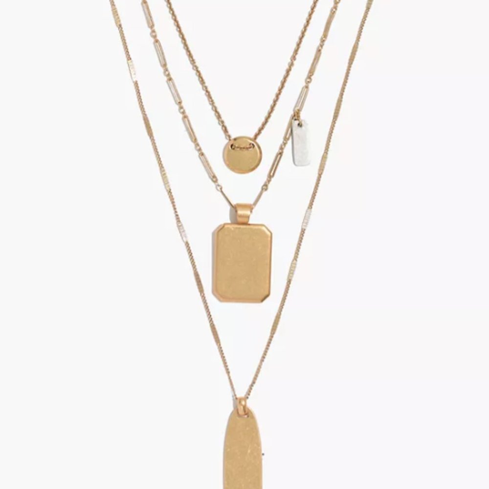 Madewell Treasure Pendant Necklace Set